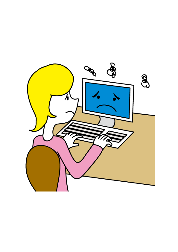 PC作業イラスト